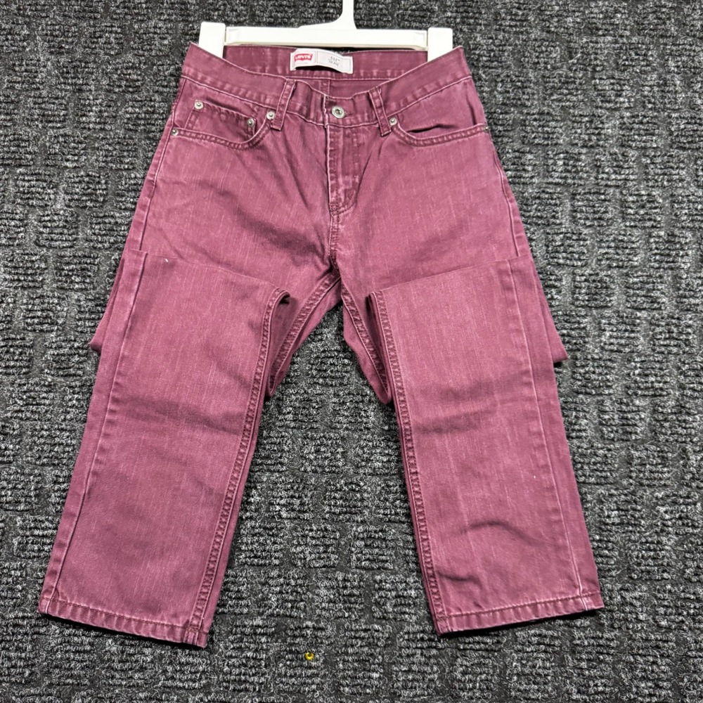 Levis 511 Slim Jeans Burgundy Maroon 100% Cotton 27x27 14REG Women's